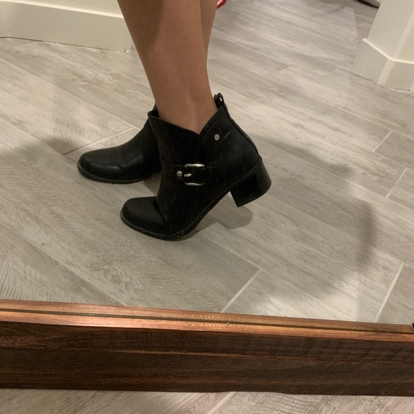 Black Motorcycle Ankle Boots - Picture 4 of 7